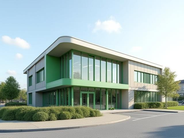 Modern office building exterior of GreenSpark Prepay Solutions Ltd in Oxford